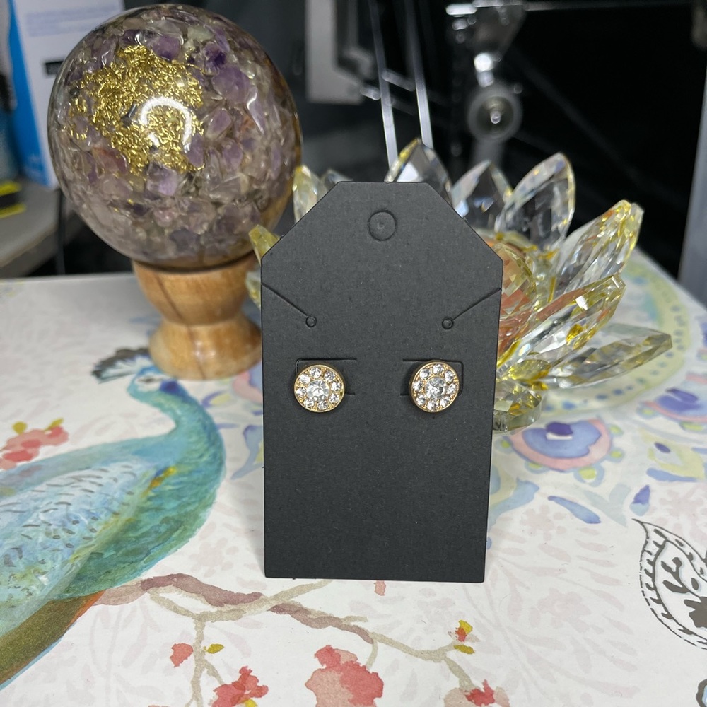 NWOT Gold and Diamond earrings